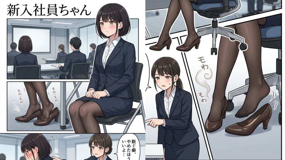 【オリジナル】脱ぎグセのある新入社員ちゃん