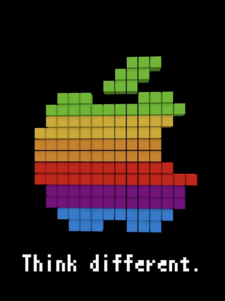 【ドット絵】Appleロゴ "Rainbow"