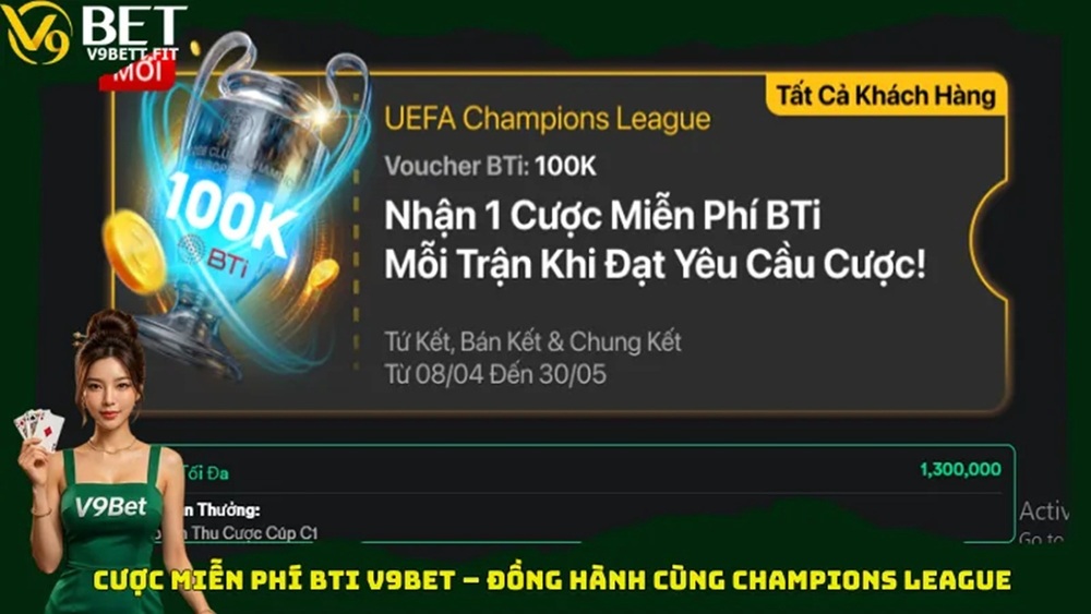Cược miễn phí BTi V9bet cơ hội nâng cao kỹ năng cá cược