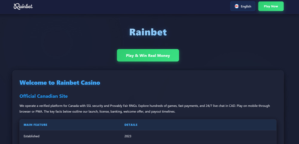 Rainbet Casino Canada – A Complete Guide to Online Casino Experience and Digital Gaming Trends