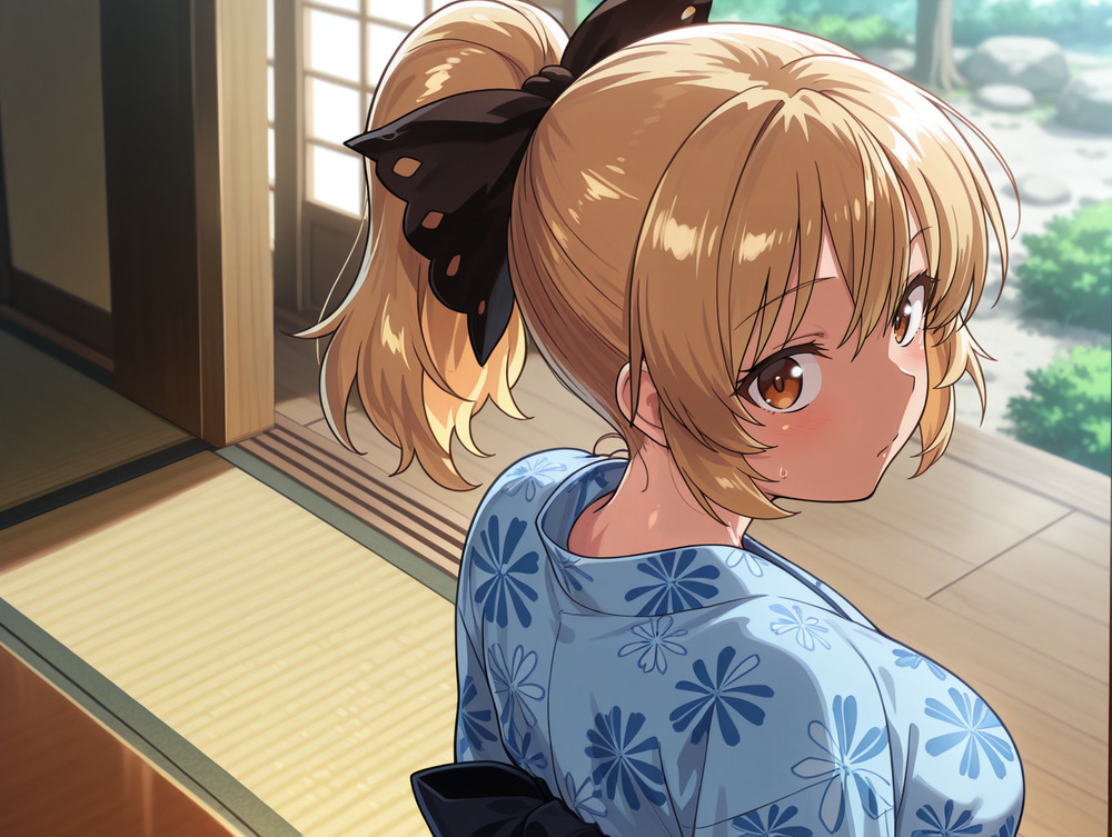 浴衣ヤマメちゃんに馬乗りパイズリ！
