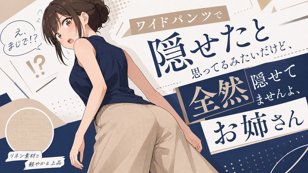 【デカデカお姉さん】ワイドパンツのお姉さん【限定公開】