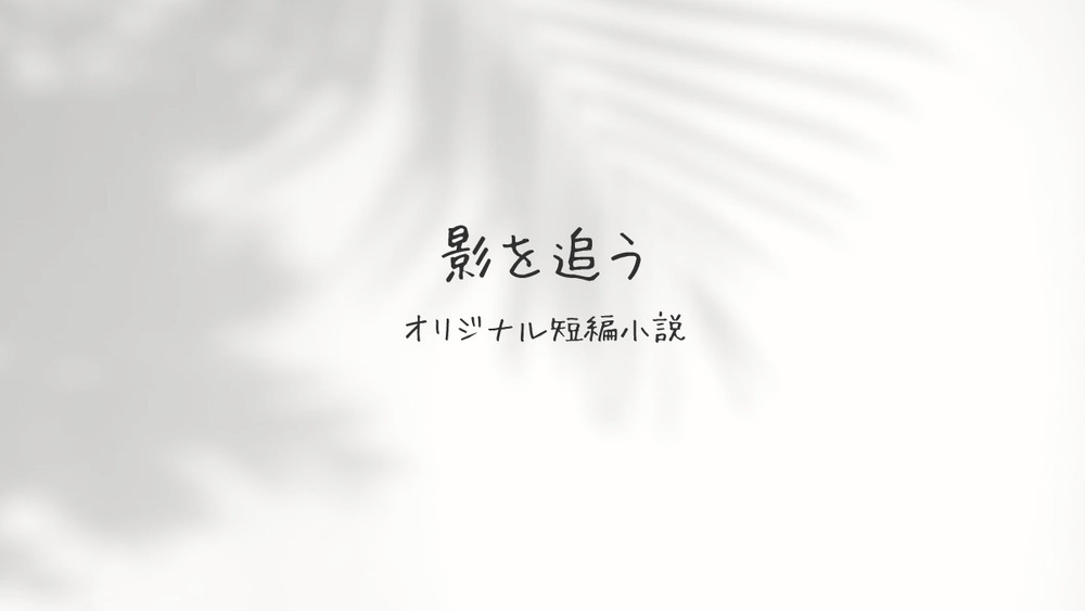 影を追う
