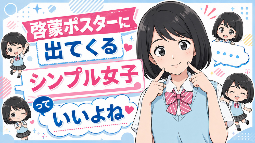 【シンプル女子】啓蒙ポスターに出てくるシンプル女子ちゃん集
