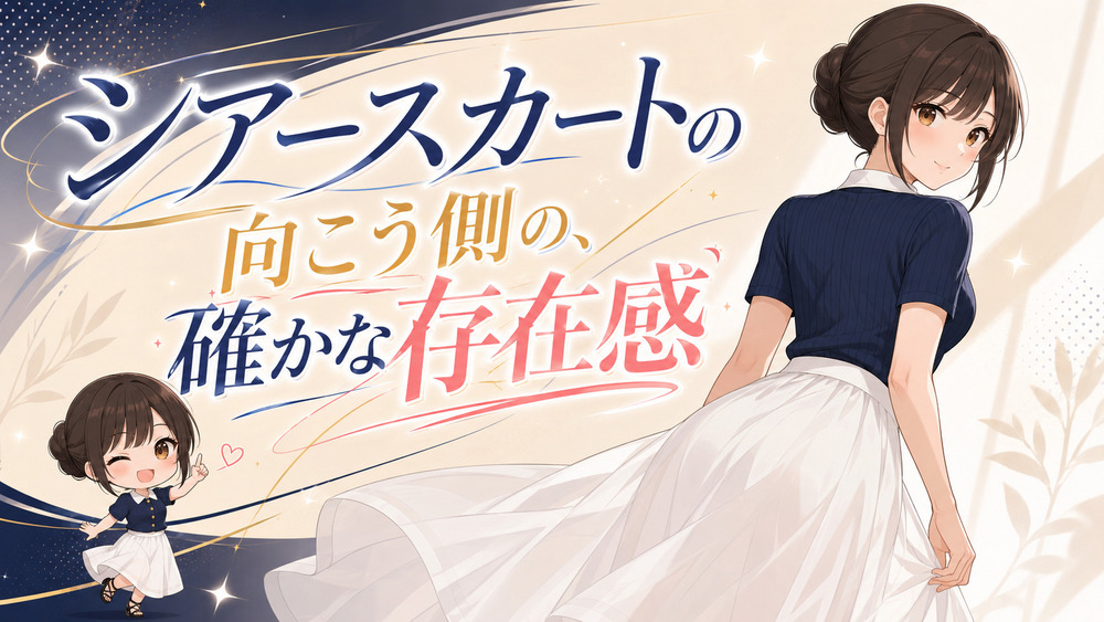 【デカケ◯お姉さん】シアースカートの向こう側