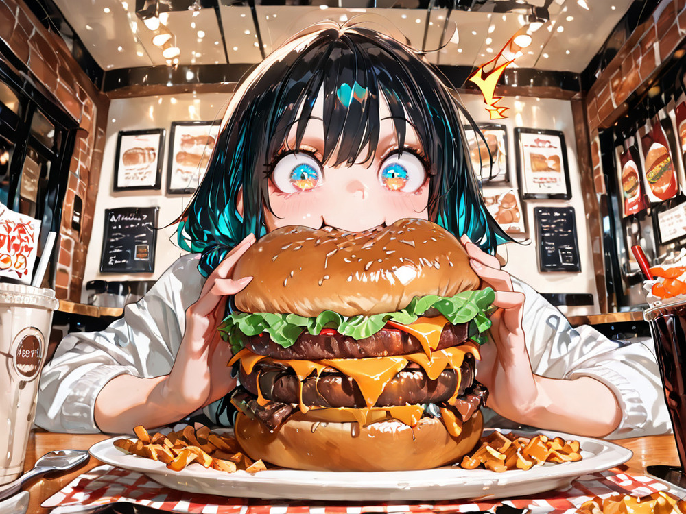 フードファイター AIイラスト 画像10枚