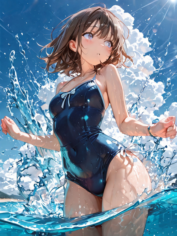 水着少女(2) AIイラスト 画像12枚