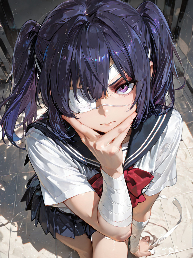 厨二病女子校生 AIイラスト 画像7枚